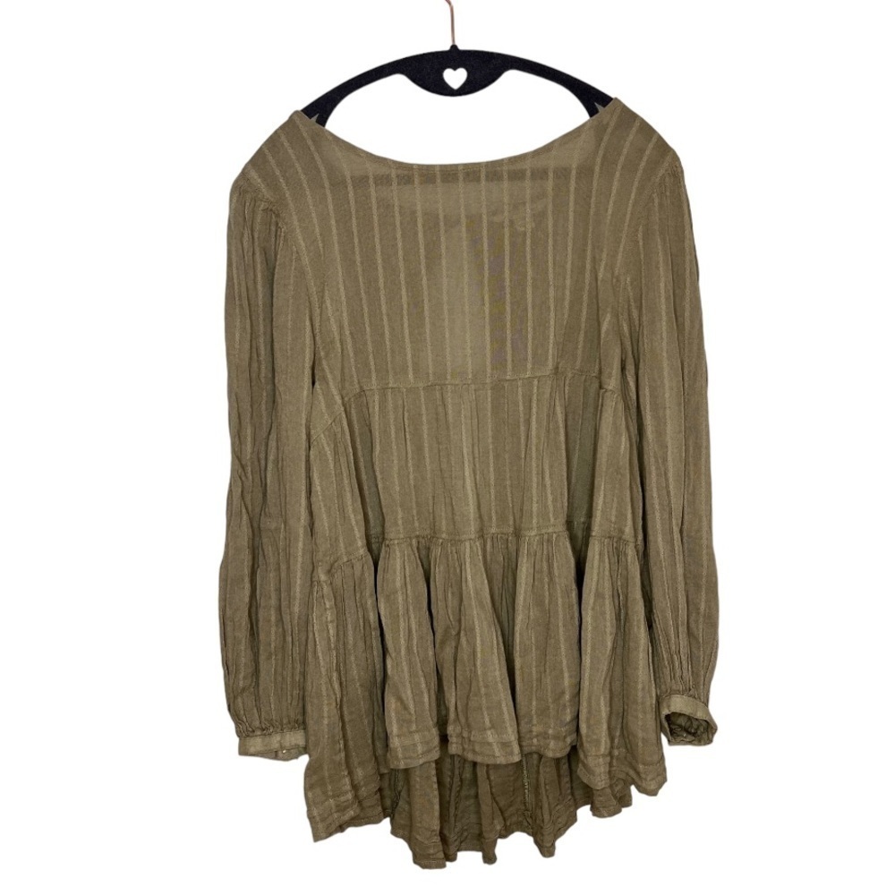 American Eagle Oversized green babydoll blouse - long sleeve, Size XS - Picture 2 of 12